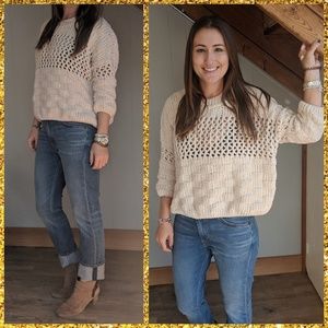 Anthropology Chenille Stitched Pullover